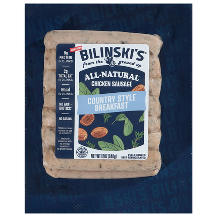 Bilinski's Sausage, Chicken, Country Style Breakfast 12 OZ NO PORK