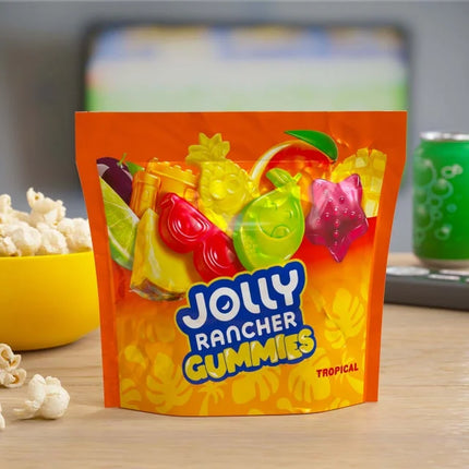 JOLLY RANCHER Gummies Tropical Fruit Flavored Candy Bag, 13 Oz