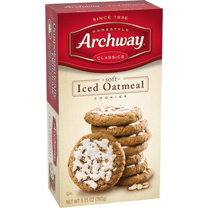 Archway Cookies, Soft Iced Oatmeal Cookies, 9.25 Oz