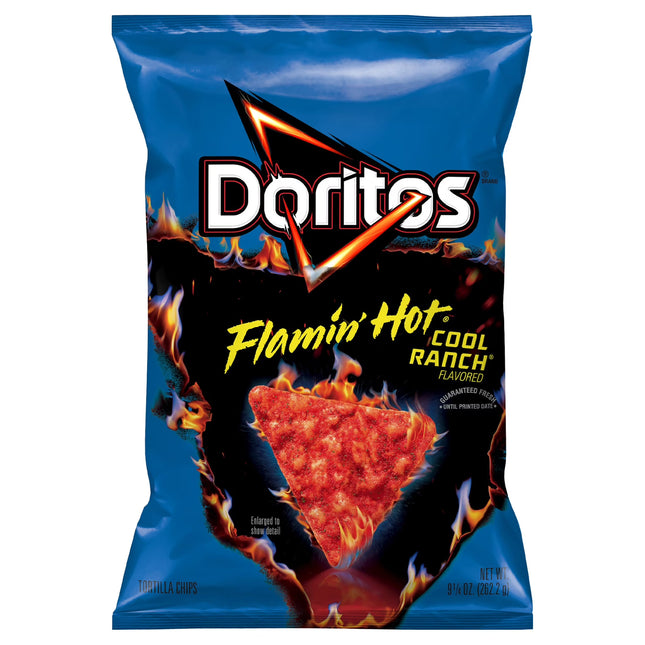 Doritos Flamin' Hot Cool Ranch Flavored Tortilla Chips, 9.25 Oz Bag