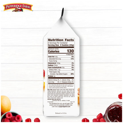 Pepperidge Farm Verona Apricot Raspberry Thumbprint Cookies, 6.75 Oz Bag