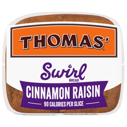 Thomas' Cinnamon Raisin Swirl Bread, 16 Oz, Cinnamon Bread, Bag