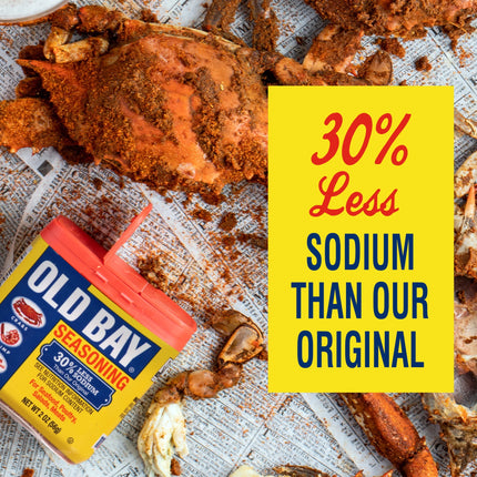 OLD BAY Gluten Free 30% Less Sodium Seasoning, 2.0 Oz Can