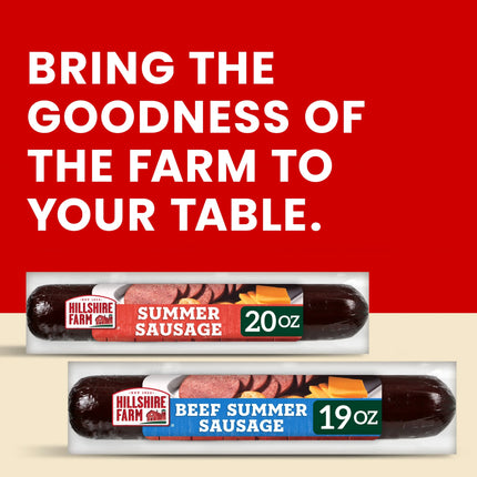 Hillshire Farm Hardwood Smoked Beef Summer Sausage, 19 Oz