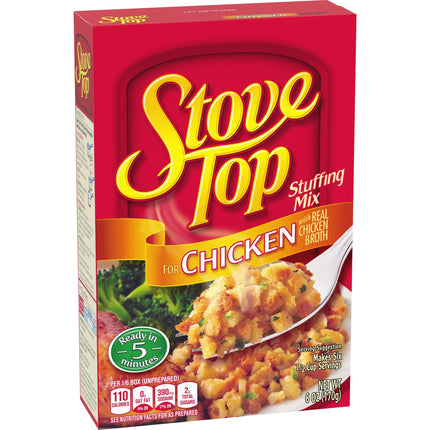 Stove Top Chicken Stuffing Mix Side Dish, 6 Oz Box
