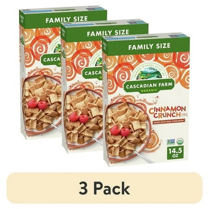 Cascadian Farm Organic Cinnamon Crunch Cereal, Family Size, 14.5 Oz