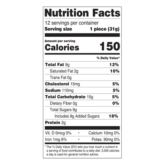 Marketside Bite Sized Chocolate Peanut Butter Swirl Brownies, 13.3 Oz, 12 Count, Shelf-Stable, Baked