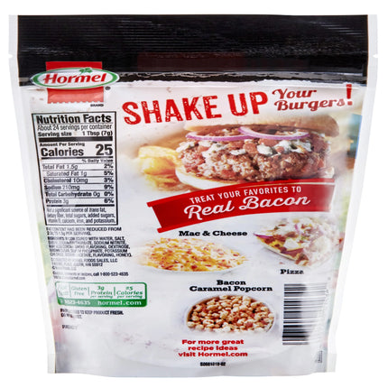 HORMEL Real Bacon Bits Topping, Salad Topping, 25 Calories per Serving, Shelf-Stable, 6 Oz Plastic Pouch
