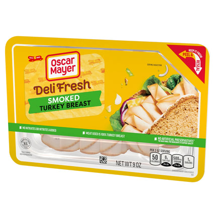 Oscar Mayer Deli Fresh Smoked Sliced Turkey Breast Deli Lunch Meat, 9 Oz Package