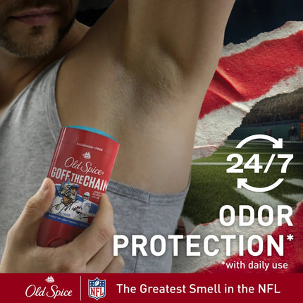 Old Spice Men'S Aluminum Free Deodorant, NFL Collection, Goff the Chain, Driftwood + Drive, 3Oz