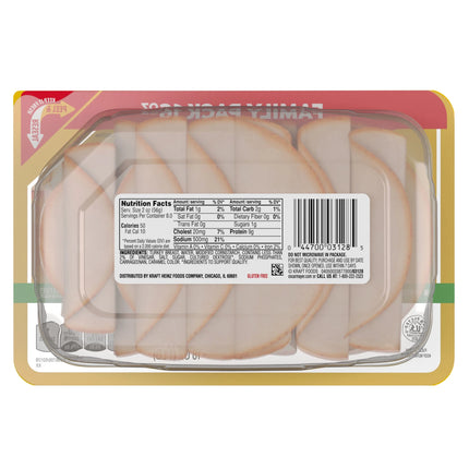 Oscar Mayer Deli Fresh Oven Roasted Sliced Turkey Breast Deli Lunch Meat Family Size, 16 Oz Package