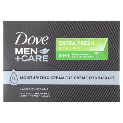 Dove Men+Care Extra Fresh Body and Face Bar, 4 Oz, 8 Bar