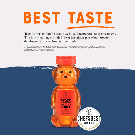 Nature Nate'S Honey: 100% Pure, Raw and Unfiltered Honey - 12 Fl Oz Gluten-Free Honey
