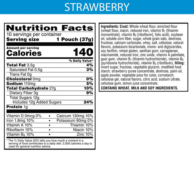 Kellogg'S Nutri-Grain Bites Strawberry Chewy Soft Baked Mini Breakfast Bars, Kids Snacks, 13 Oz, 10 Count
