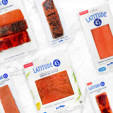 Latitude 45 Cold Smoked Gravlax Style Atlantic Salmon, 4 Oz