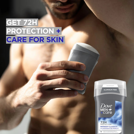 Dove Men+Care Deodorant Stick for Men Aluminum Free Midnight Classico with Essential Oils & Moisturizing Cream, 3 Oz