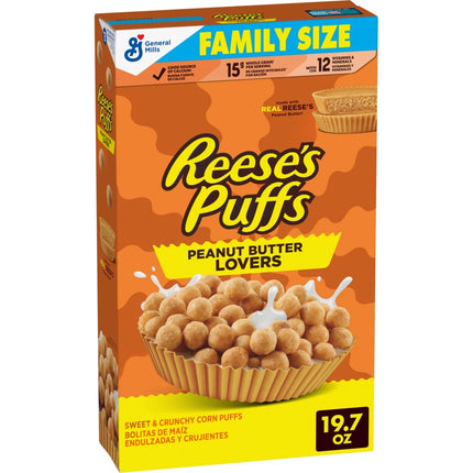 REESE'S PUFFS Breakfast Cereal, Chocolatey Peanut Butter Cereal, 11.5 Oz