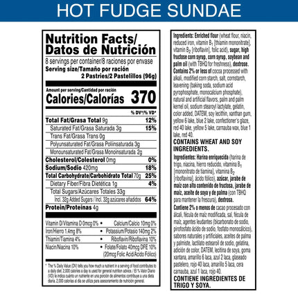 Pop-Tarts Frosted Hot Fudge Sundae Toaster Pastries, Breakfast Foods, Shelf-Stable, 27 Oz (16 Count)
