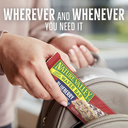 Nature Valley Crispy Creamy Wafer Bars, Blueberry, Whole Grain, 5 Bars, 6.5 Oz