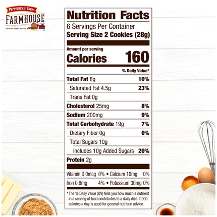 Pepperidge Farm Farmhouse Thin & Crispy Butter Pecan Cookies, 5.9 Oz Bag