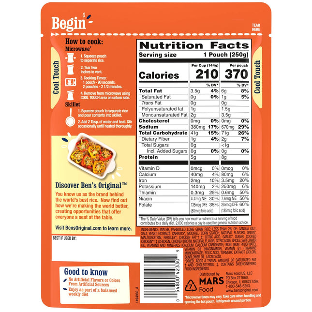 BEN'S ORIGINAL™ READY RICE™, Roasted Chicken, 8.8 Oz. Pouch