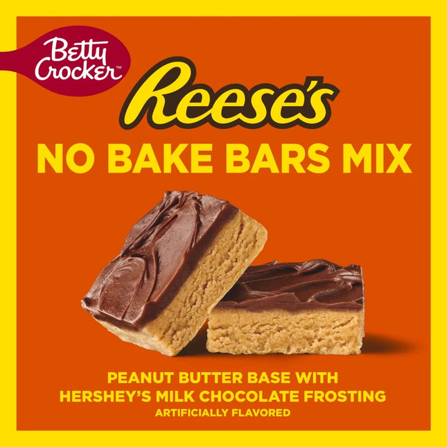 Betty Crocker REESE'S Peanut Butter No Bake Bars Mix with HERSHEY’S Frosting, 17.3 Oz