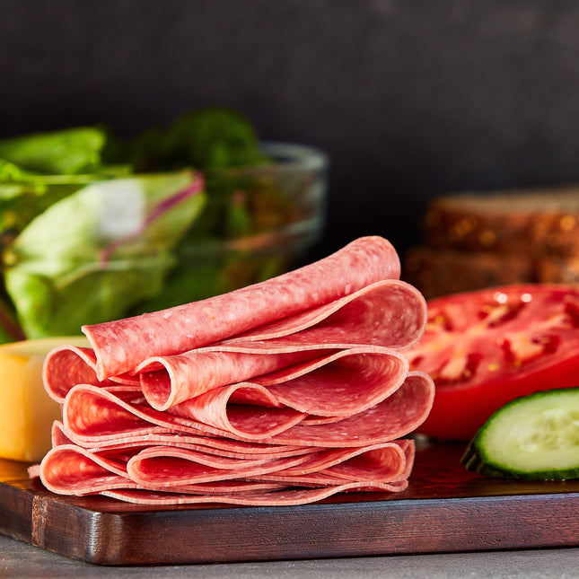 Great Value Hard Salami Lunchmeat, 7 Oz, Re-Sealable Plastic Container, 5 G of Protein per 1 Oz Serving
