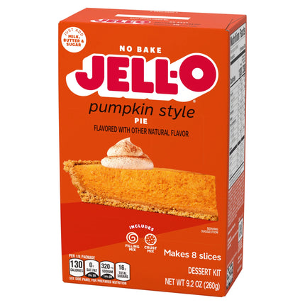 Jell-O No Bake Pumpkin Style Pie Dessert Kit with Filling Mix & Crust Mix, 9.2 Oz Box