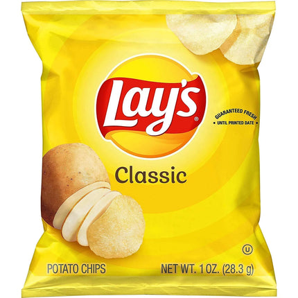 Lay'S Classic Potato Snack Chips, 1 Oz Bags, 10 Count Multipack