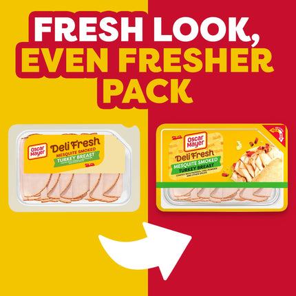Oscar Mayer Deli Fresh Mesquite Smoked Sliced Turkey Breast Deli Lunch Meat, 8 Oz Package