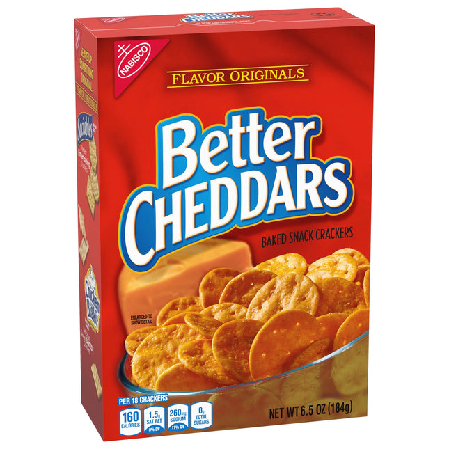 Better Cheddars Baked Snack Cheese Crackers, 6.5 Oz