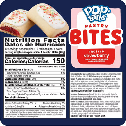 Pop-Tarts Bites Frosted Strawberry Pastries - 10Ct /14.1Oz