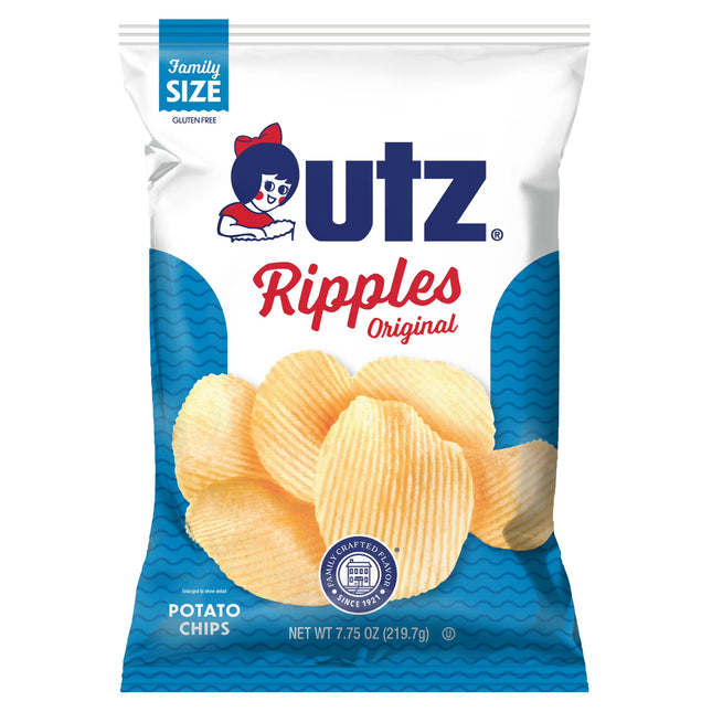 Utz Ripples Original Potato Chips, 7.75 Oz Bag