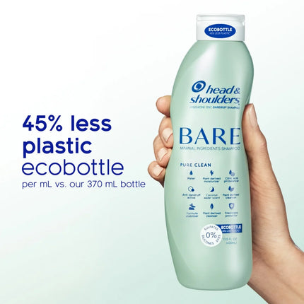 Head and Shoulders Bare Pure Clean Dandruff Shampoo, Anti-Dandruff Treatment, 13.5 FL Oz