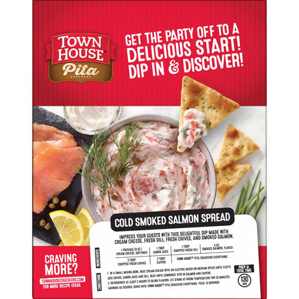 Town House Pita Crackers Everything Flavor Oven Baked Crackers, Party Snacks, 9.5 Oz