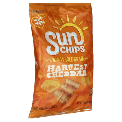 Sun Chips 100% Whole Grain Harvest Cheddar Flavored Multigrain Snacks, 7 Oz Bag