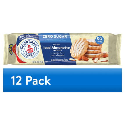 VOORTMAN Bakery Zero Sugar Iced Almonette Cookies 8 Oz