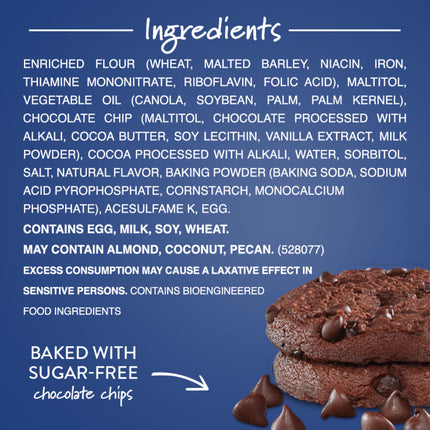 VOORTMAN Bakery Zero Sugar Fudge Brownie Chocolate Chip Cookies 8 Oz