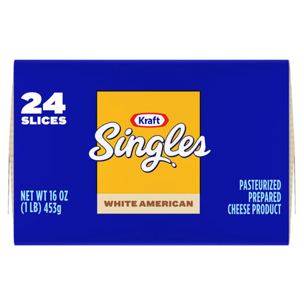 Kraft Singles White American Cheese Slices, 24 Ct Pk, Refrigerated