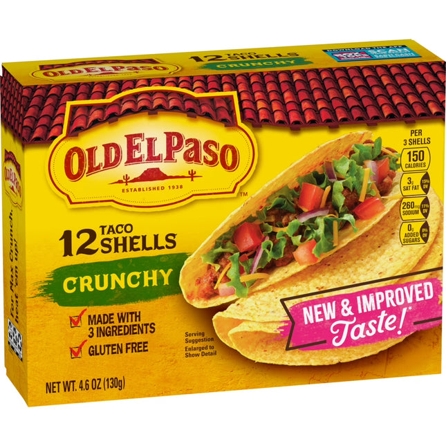 Old El Paso Crunchy Taco Shells, Gluten-Free, 12 Ct., 4.6 Oz.