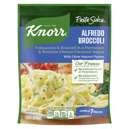 Knorr Pasta Sides Cheddar Broccoli Fusilli Made with No Artificial Flavors, 4.3 Oz Pouch