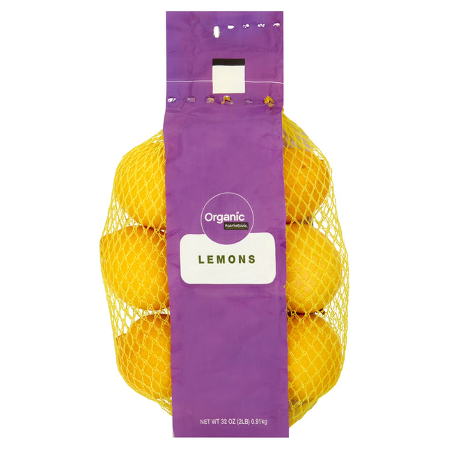 Fresh Organic Lemons, 2 Lb Bag