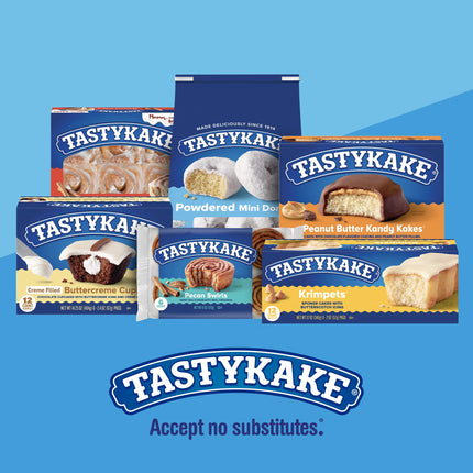 Tastykake Butterscotch Krimpets, Butterscotch Icing, Snack Cakes, 12 Oz, 12 Count, Shelf-Stable