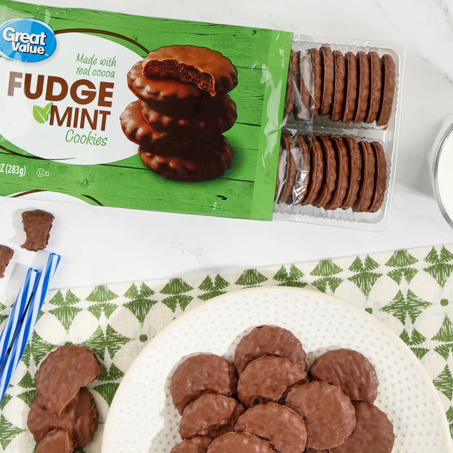 Great Value Fudge Mint Cookies, 10 Oz