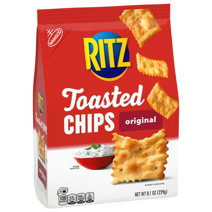 RITZ Toasted Chips Original Crackers, Party Snacks, 8.1 Oz