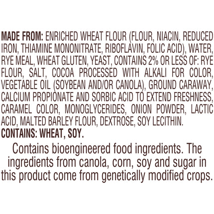 Pepperidge Farm Jewish Pumpernickel Dark Pump Bread, 16 Oz. Loaf