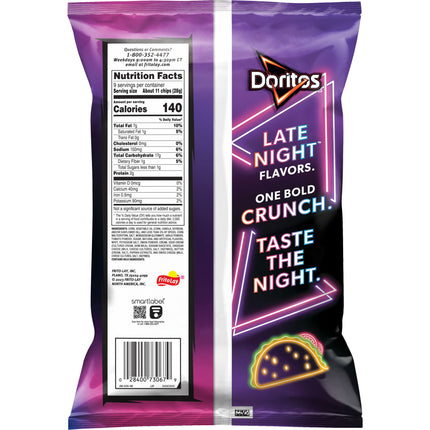 Doritos Tortilla Chips Late Night Loaded Taco, 9 Oz Bag