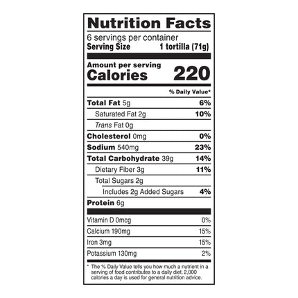 Mission Wraps Garden Spinach, 6 Count