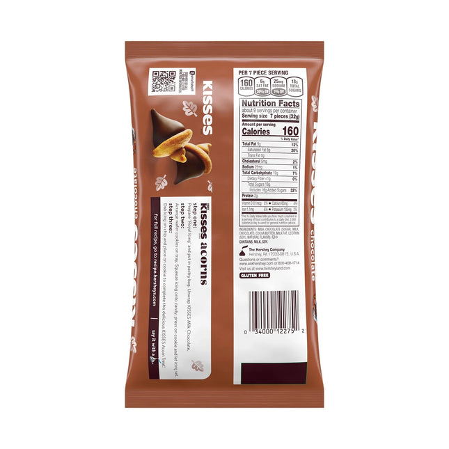 HERSHEY'S KISSES Milk Chocolate, Halloween Candy Bag, 10.08 Oz