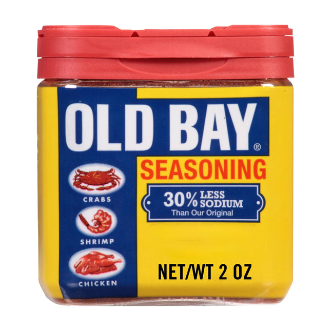 OLD BAY Gluten Free 30% Less Sodium Seasoning, 2.0 Oz Can